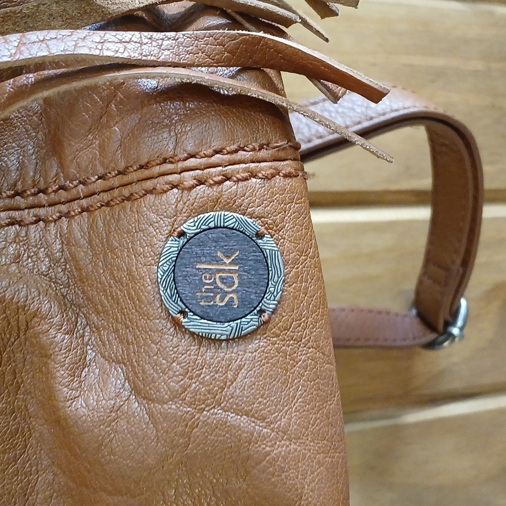 The Sak Leather Fringed Backpack - Brown - Picture 3 of 9